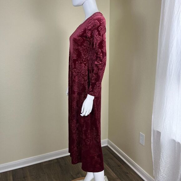 Soft Surroundings Womens Size XS Petite Santiago Embossed Velvet Maxi Dress Boho - Picture 10 of 17
